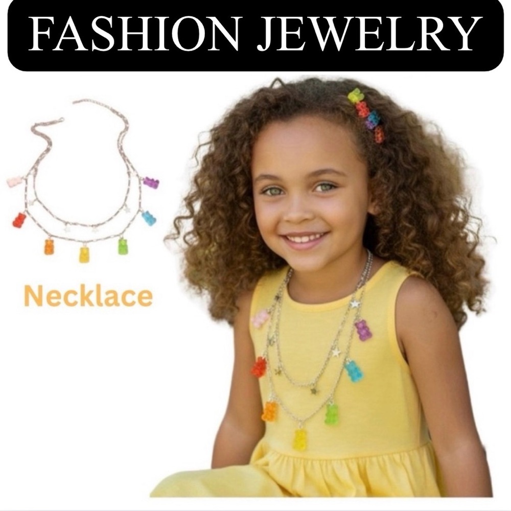NECKLACE: Gummy Bear, Layered, NIP
